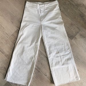H&M white flared jeans